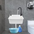 thumbnail image 5 of Wall-Mounted Utility Sink Tub Kit with Aluminum Alloy Faucet and Soap Box, Anti-clogging Laundry Sink for Bathrooms, Sundry Rooms, Garages, 5 of 16