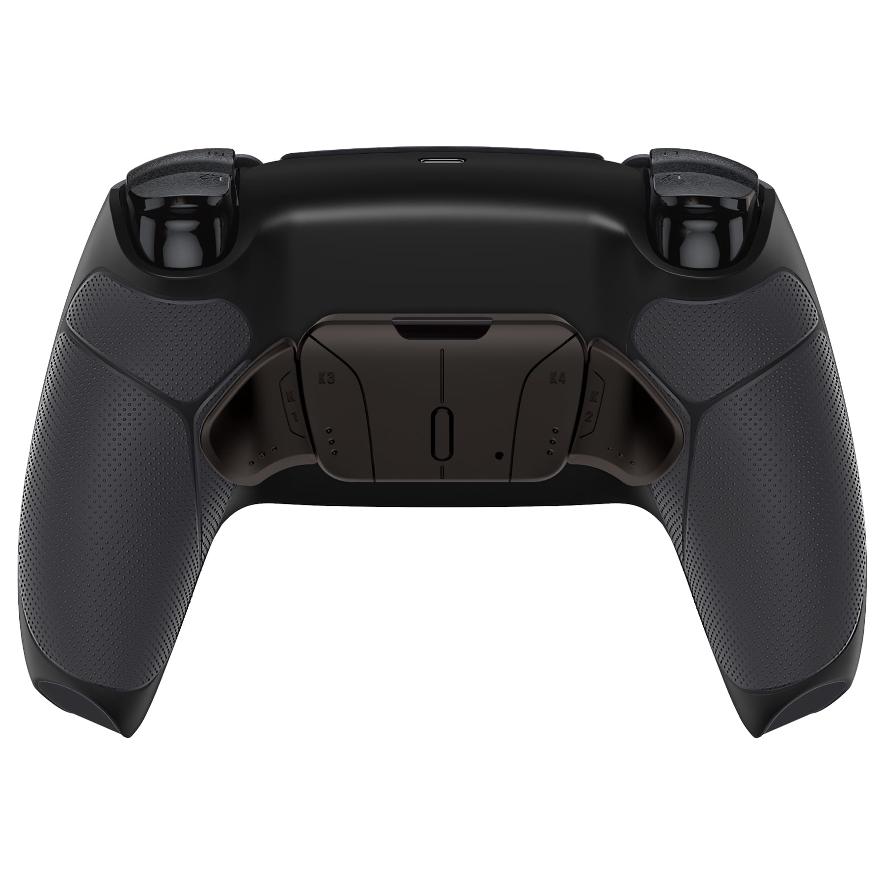eXtremeRate Black Rubberized Grip Remap Kit Upgrade Board Back Shell 4 Buttons for PS5 Controller BDM 010/020