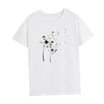 thumbnail image 4 of Camiseta de manga corta para mujer, camiseta informal con cuello redondo para caminar y uso diario M, 4 of 7