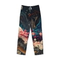 thumbnail image 5 of Balery Abstract Peacock Painting print Men's Pajama Pants,Ultra Lightweight Pjs,Lounge Pant-X-Large, 5 of 9