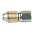 thumbnail image 2 of Stainless Steel 1/8" Swivel Pipe Cleaning Nozzle for Pressure Washers, 4000 PSI Sewage Drain Cleaner with 9-10mm Inner Diameter, 1 Pack, 2 of 10