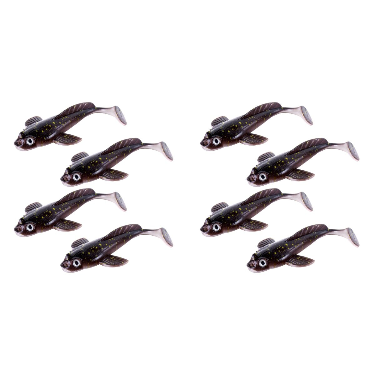 8 PCS 12.5CM 17G Mini Artificial Fish Tackle Rubber Worms Fake Fishing