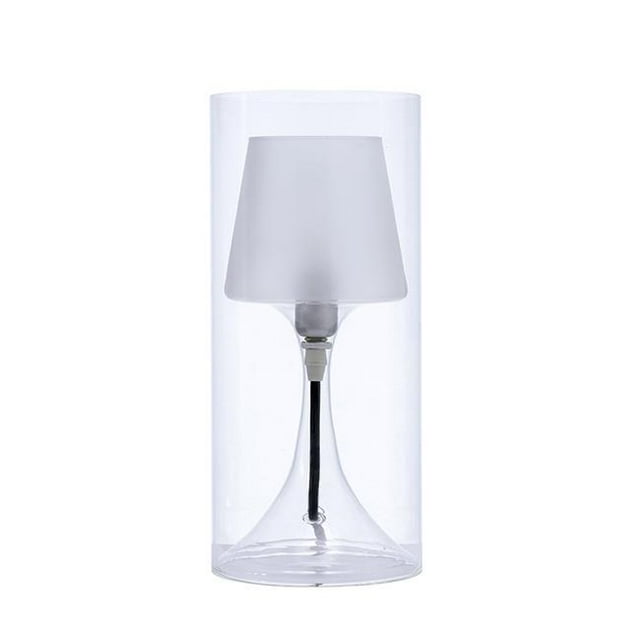 ORE International KT-195 13" In Industrial Hurricane Glass Table Lamp