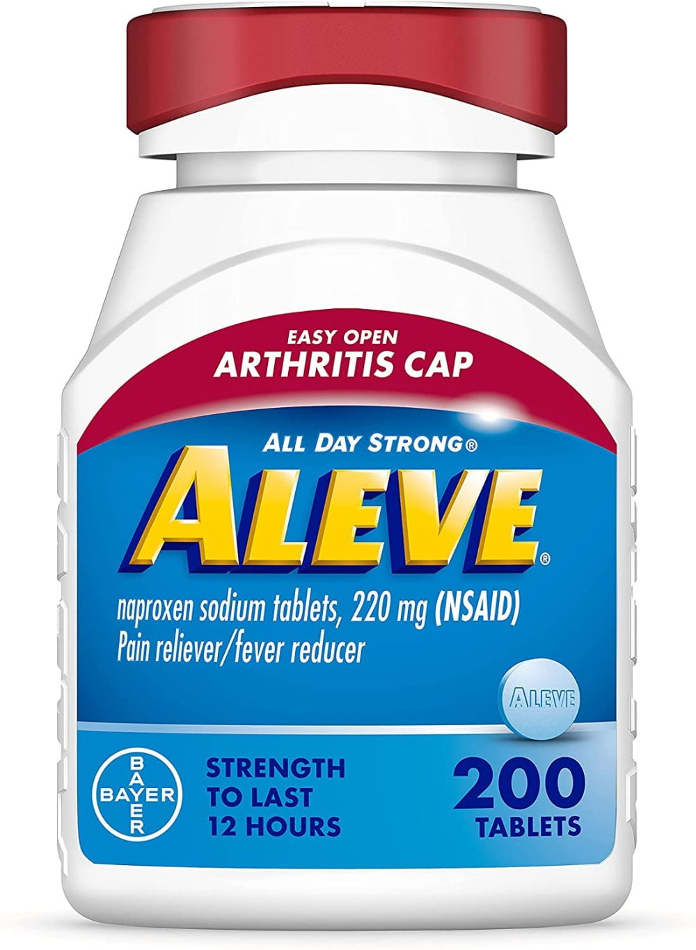 'Aleve Easy Open Arthritis Cap Tablets, Naproxen Sodium for Pain Relief ‐ 200 Count'