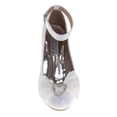 thumbnail image 5 of Badgley Mischka Girls Double Ankle Strap Dress Shoes. (Little Kids Big Kids), White Patent, Size: 1, 5 of 7