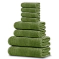 thumbnail image 1 of Juego de toallas Tens Towels, 8 piezas, 100% algodón (verde), 1 of 7