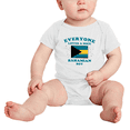 thumbnail image 2 of Everyone Loves a Nice Bahamian Boy Baby Rompers Baby Bodysuit (White, 0-3 Months), 2 of 5