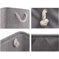 thumbnail image 4 of Boîtes de Rangement Pliables, Grands Paniers en Tissu, Lot de 3 (Gris, Grand), 4 of 6