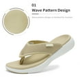 thumbnail image 3 of Dream Pairs Women's Arch Support Soft Cushion Flip Flops Thong Sandals Slippers BREEZE-2 BEIGE Size 9, 3 of 7