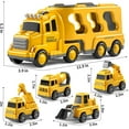 thumbnail image 2 of Construction Truck Toys for Toddler Boys 2-4, Carrier Transport Trucks for Kids Age 2 3 4 Years Old Gifts, 2 of 8