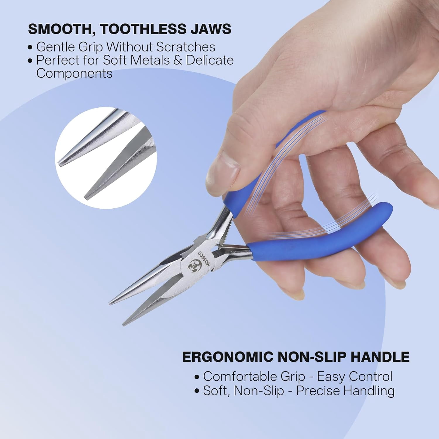 Jewelry Pliers Set, 3Pcs Jewelry Making Tools Kit - Round Nose, Needle Nose and Wire Cutters for Jewelry Making, Beading, Wire Wrapping, DIY Crafts and Jewelry Repair with Carrying Pouch