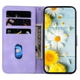 thumbnail image 4 of Compatible with iPhone 11 Embossed Lily Wallet Case with Card Holder PU Leather Flip Cover, 4 of 5