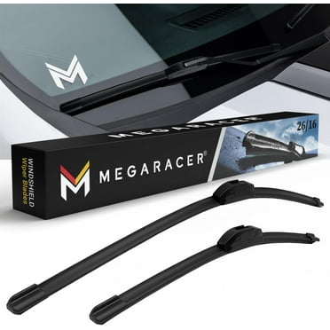 Mega Racer (2 Pack) 26"  16" Windshield Wiper Blades J Hook All-Season Beam Blade