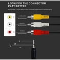 thumbnail image 4 of Toma de audio / video auxiliares satelites auxiliares a 3-RCA Cable de PVC de PVC del cable AUX (6 pies), 4 of 6