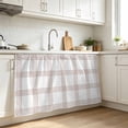thumbnail image 3 of Brown Buffalo Plaid Cabinet Curtains for Shelves, Farmhouse Checkered Watercolor Privacy Curtain for Closet Self Adhesive, Dust-Proof Drapes for Closet Storage Room Classroom Doorway, 32"W x 55"L, 3 of 9