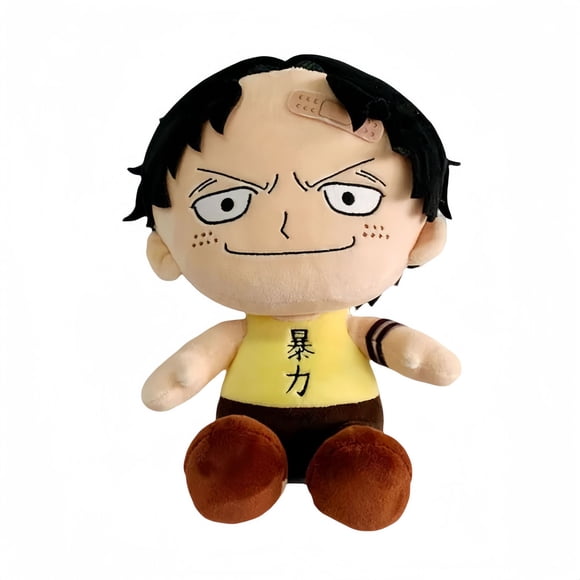 9.8in One Piece Portgas D. Ace Plush Doll, Anime Character Stuffed Toy, Soft Collectible Figure for Fans