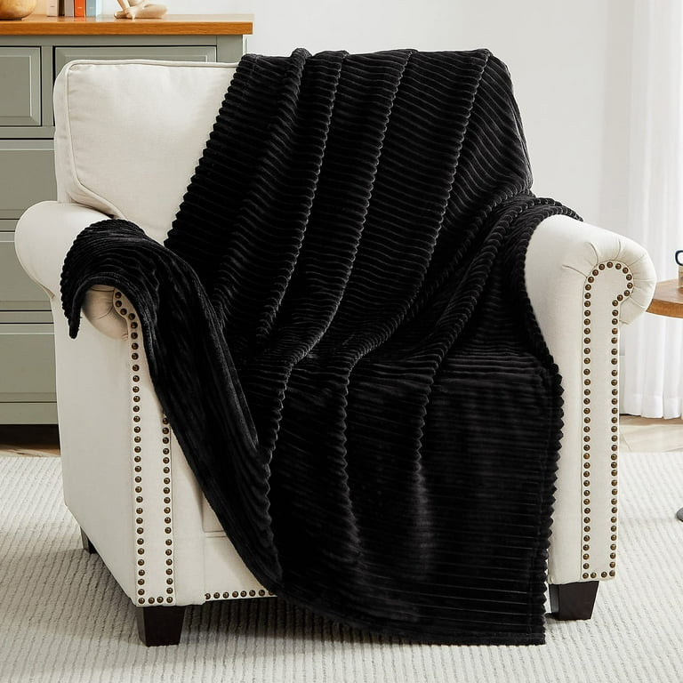 Black throws top for couch