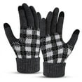 thumbnail image 2 of Dalrosia Winter Plaid Gloves Winter Touchscreen Gloves Texting Phone Windproof Gloves for Women Men, 2 of 3
