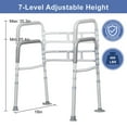 thumbnail image 6 of Stand Alone Toilet Safety Rails, Adjustable Toilet Safety Frame, Toilet Rails for Seniors, Foldable Toilet Safety Frames & Rails, Toilet Bars for Elderly and Disabled, 6 of 7