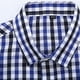 thumbnail image 5 of Mens Manga Corta Botón Abajo Camisas Negocios Turndown Cuello con Bolsillo, Patrón de Red Blusa de Manga Corta, 5 of 9