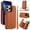 Brown, variant on Wallet Case for iPhone 16 Pro Max with Card Slot Holder, Magnetic Flip Folio Purse Case, Zipper Handbag with Detachable Lanyard Strap