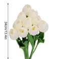 thumbnail image 2 of Flores artificiales para el hogar, oficina, simulación, decoración floral, banquete de boda, adorno de flores falsas, blanco 10 Piezas Speravity HA9005-01B, 2 of 6