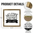 thumbnail image 2 of Eveokoki Welcome To My Craft Room Wall Art for Home Bar Cafe Farm Store Garage Club - Wooden Frame Sign Gift for Sewing Craft Lovers, 8x8 Inch, 2 of 5