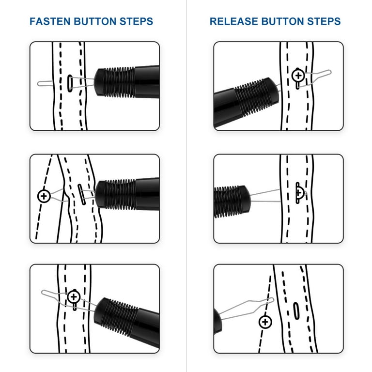 Pepe - Button Hook and Zipper Pull for Seniors (2 in 1), Button Helper Tool  for Elderly, Button Fastener Tool for Clothing, Good Grip Button Hook