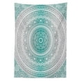 thumbnail image 3 of Ambesonne Mandala Tablecloth Rectangular Table Cover, Boho Art Work, 60"x90", Grey Teal, 3 of 4