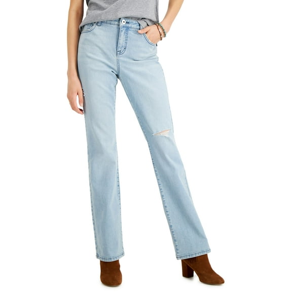 Style & Co Womens High Rise Bootcut Jeans Troubadour 10