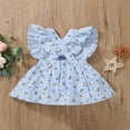 thumbnail image 3 of Robe de Princesse de Fleur Bowknot à Col Carré pour 0-24 Mois, 3 of 7