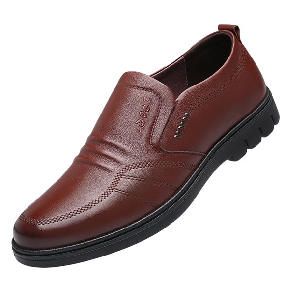 Ketyyh-chn99 Mens Walking Shoes 2024 Breathable Sneakers Laces Casual Fashion Men Business Leather Shoes Casual Pointed Toe Lace Shoe Brown,9