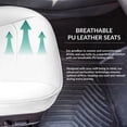 thumbnail image 4 of For 2017-2024 Tesla Model 3 FH Group Faux Leather Custom Fit Car Seat Covers   Solid White - Front Seats, 4 of 5
