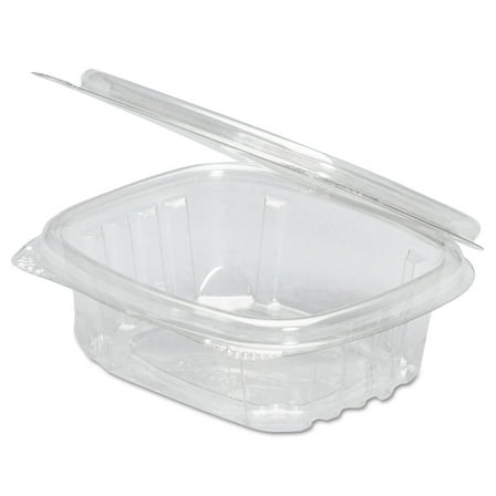Genpak AD08 Hinged Deli Container, Clear 8 oz.
