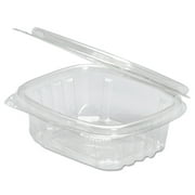 Genpak Plastic Hinged-Lid Deli Containers, 8 Oz, Clear, 100 Containers Per Bag, Pack Of 2 Bags