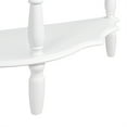 thumbnail image 6 of Half Moon Console Table, 2 Tier End Table with Cloud Design Top and Open Shelf, 42'' Retro Semi Circle Entryway Table with Wood Frame and Legs for Living Room, Hallway, 6 of 9