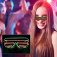 thumbnail image 4 of Yeacher LED Glasses 15 Colors Optional Light Up El Wire Neon Rave Glasses Twinkle Glowing, 4 of 7