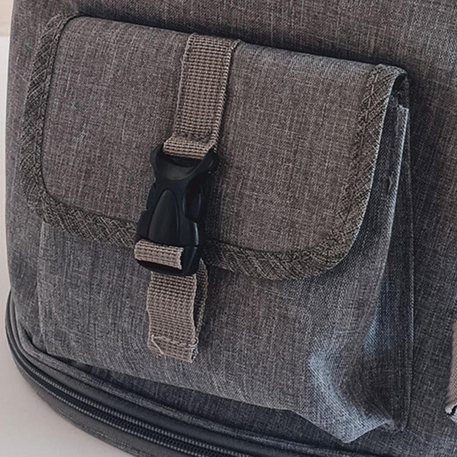 Fzaqwen Pet Carrier Backpack Adjustable Strap 2 Side Bags Carrying Bags Dog Carriers Pet Grey 14lb