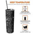 thumbnail image 6 of Spooky Halloween 20oz Skinny Tumbler - Vintage Black Cat Pumpkin Design Double Wall Vacuum Insulated, 6 of 7