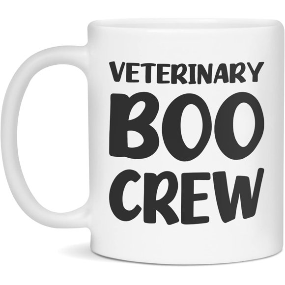 Veterinary BOO CREW HALLOWEEN MUG, Veterinary LOVER, 11-Ounce White