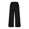 thumbnail image 4 of Daiosportswear Women Stretch Business Straight Leg Dress Pants with Pockets Wear to Work Casual Suitpants Black-K L(L), 4 of 6