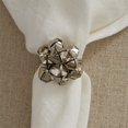 thumbnail image 1 of Split P Silver Jingle Bell Cluster Napkin Ring Set of 4, 1 of 4