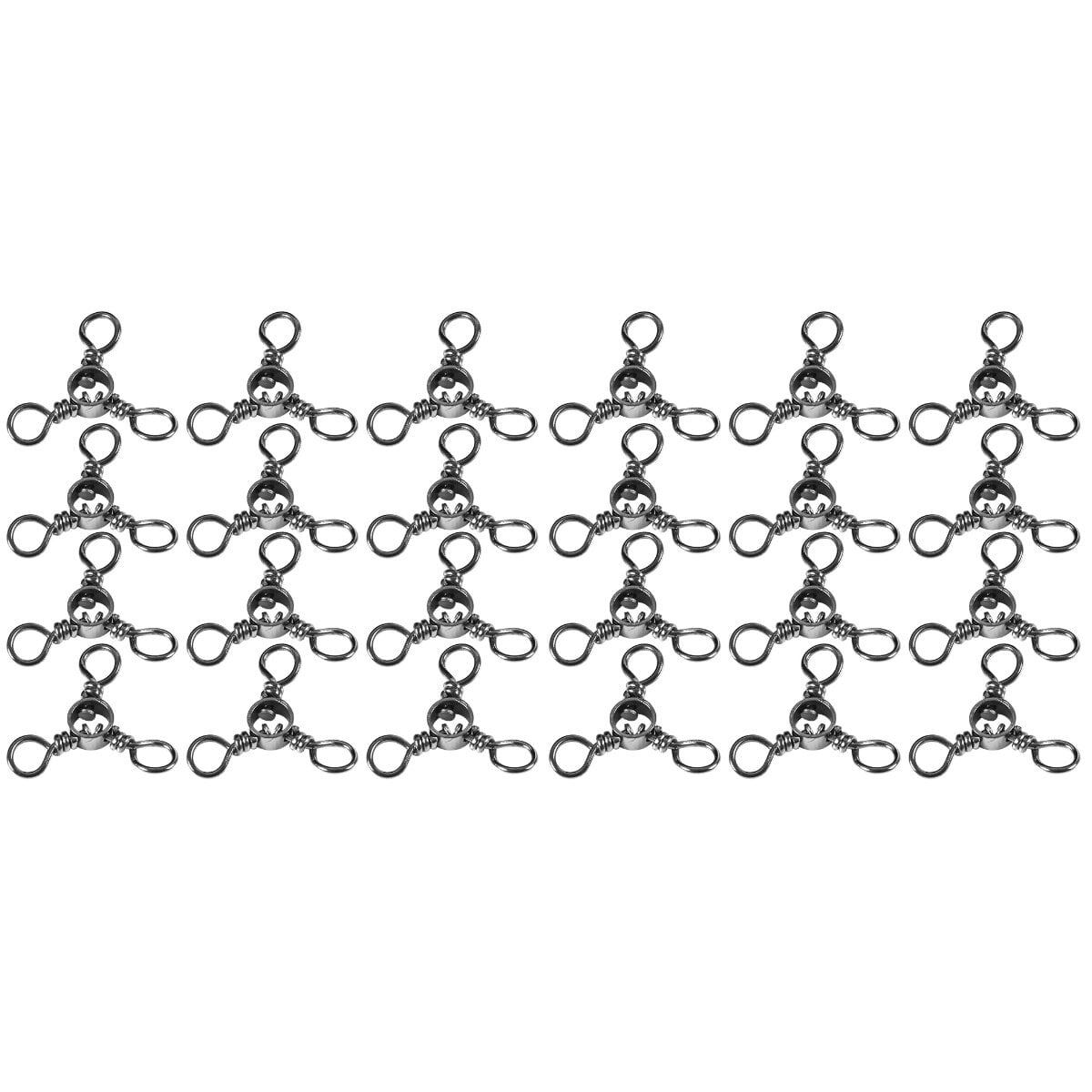 100 pcs Fishing Connector Fish Swivels Tackle 3 Way Fishing Swivel