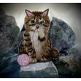 thumbnail image 6 of Brown Cat, Playing Pink Yarn Ball, Pets, Kitten, Embroidered, Iron on Patch, 6 of 6