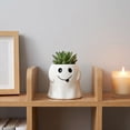 thumbnail image 5 of DefiDgd Cute Ghost Shaped Ceramic Succulent Planter Pot,Small Plant Flower Container for Halloween Indoor Tabletop Bedroom Living Room Balcony Farmhouse Home Decor(A), 5 of 7