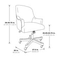 thumbnail image 3 of Bradwell Office Chair-Fog Brown Fabric -Rustic Wood Base-Semi Asm, 3 of 9