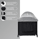 thumbnail image 4 of Cuna Corral Para Bebé Starkids Galaxis Portátil Cambiador Negro, 4 of 6