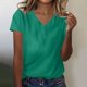 thumbnail image 1 of mfyjkho Tops Para Mujer, Blusas De Verano De Manga Corta Con Cuello En V Y Estampado De Moda Para Mujer Tops De Tallas Grandes L, 1 of 4