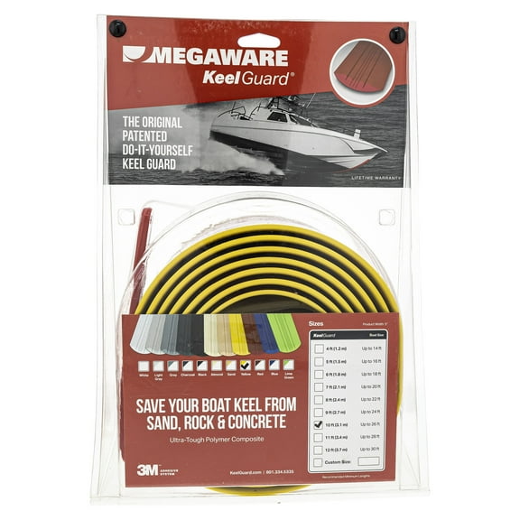 Megaware 757175 Yellow 10' Keel Guard Boat Life Protector
