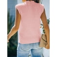 thumbnail image 3 of ZAXARRA Débardeurs en Tricot d'Été pour Femmes Col Rond Sans Manches, Couleur Unie, 3 of 4